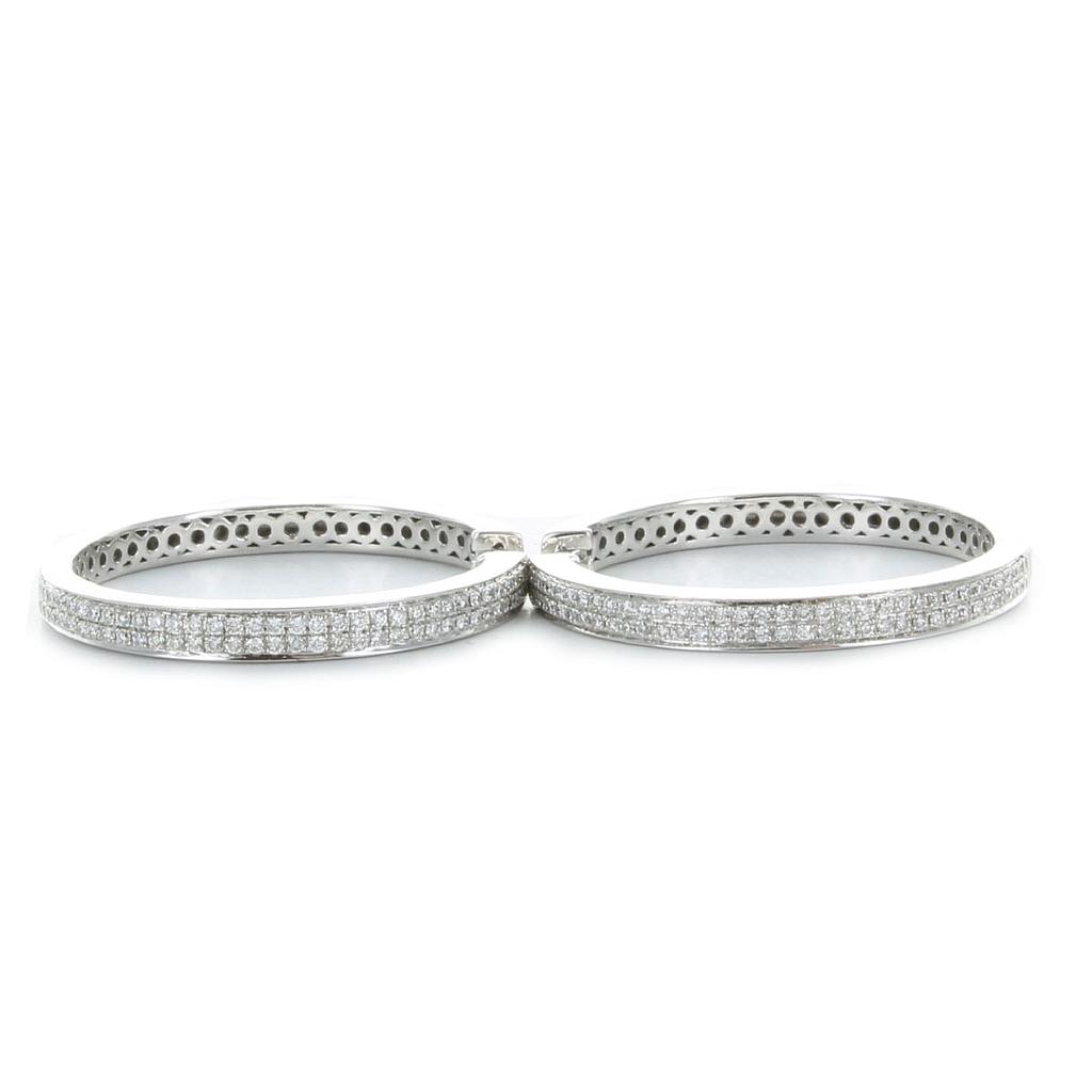 GENEVE EARRINGS HOOP 1.78 18K WHITE GOLD