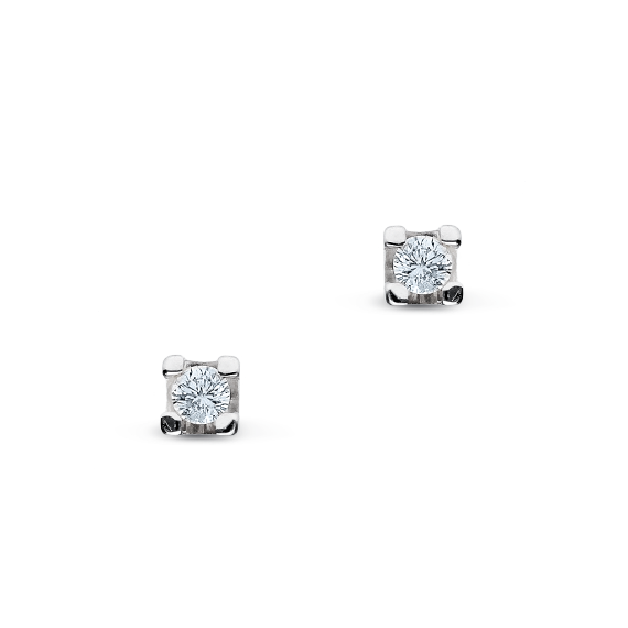 GENEVE CLASSIC EARRINGS 0.75 18K WHITE GOLD