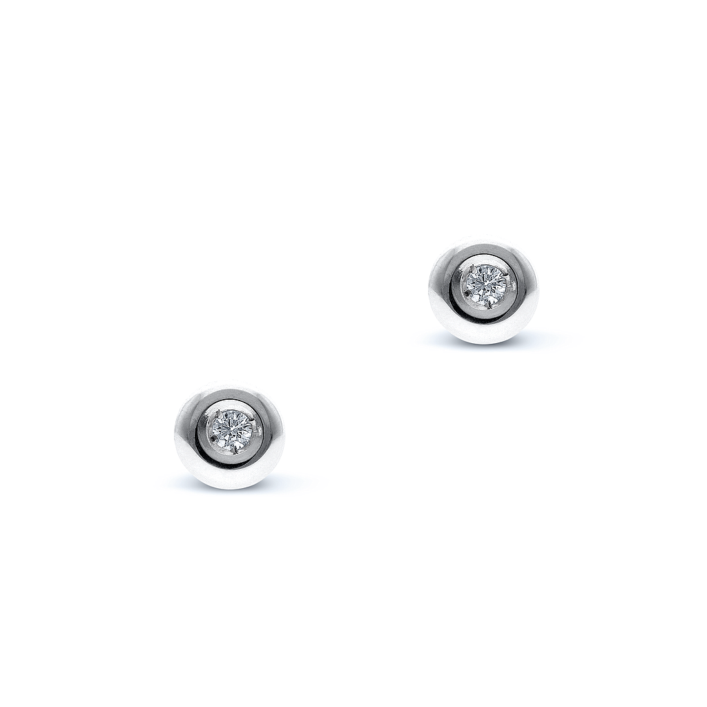 GENEVE CLASSIC EARRINGS 1.5 18K WHITE GOLD