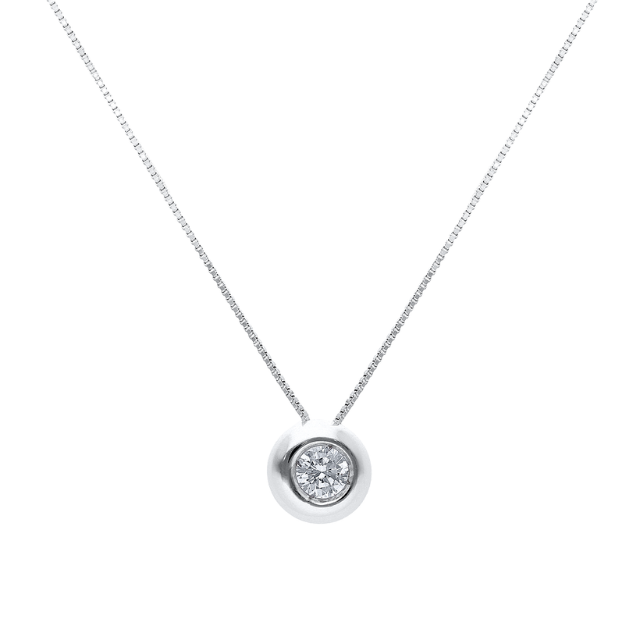 GENEVE CLASSIC NECKLACE 1.3 18K WHITE GOLD 42CM