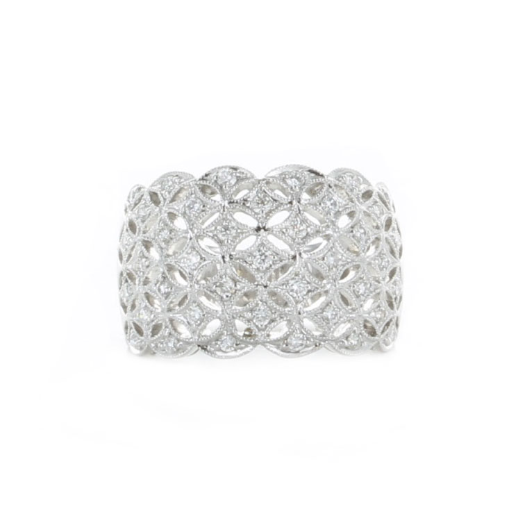 GENEVE RING GLAM 0.0 18K WHITE GOLD 14