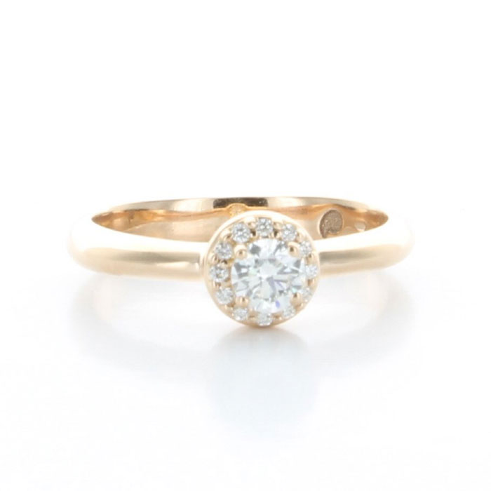 GENEVE ENGAGEMENT RING 3.92 18K ROSE GOLD 14