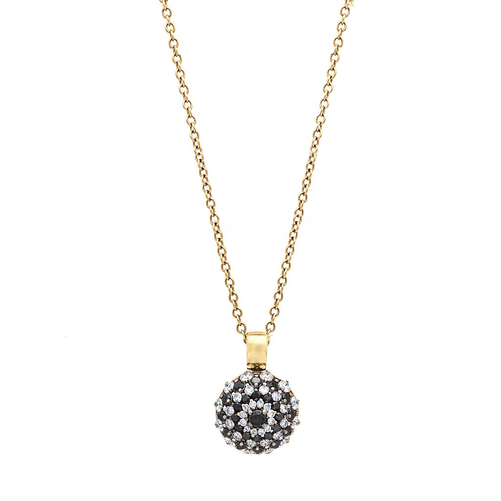 GENEVE BLACK & WHITE NECKLACE 6.6 18K WHITE AND ROSE GOLD 45CM