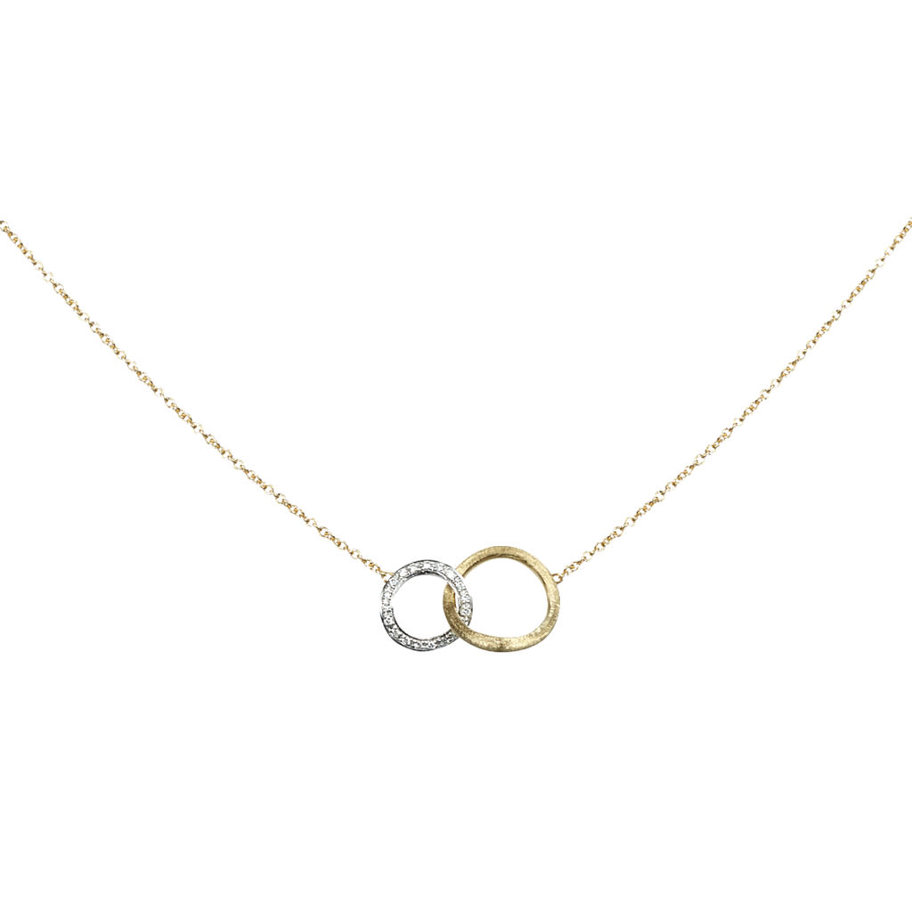 MARCO BICEGO JAIPUR LINK NECKLACE 5.94 18K YELLOW AND WHITE GOLD 42CM