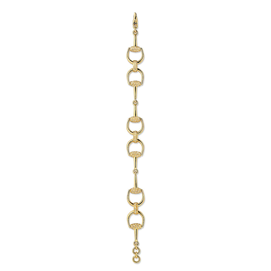 GUCCI HORSEBIT BRACELET 24.5 18K YELLOW GOLD 17CM