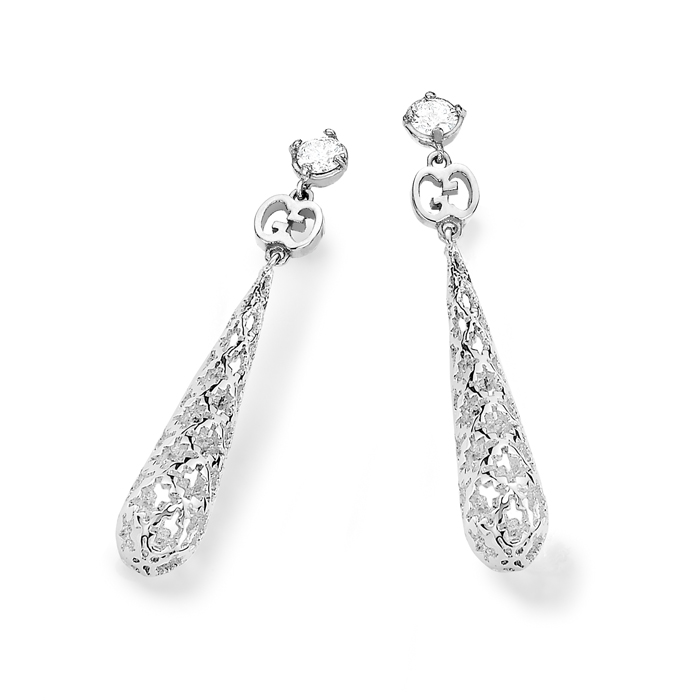 GUCCI DIAMANTISSIMA EARRINGS 3.5 18K WHITE GOLD