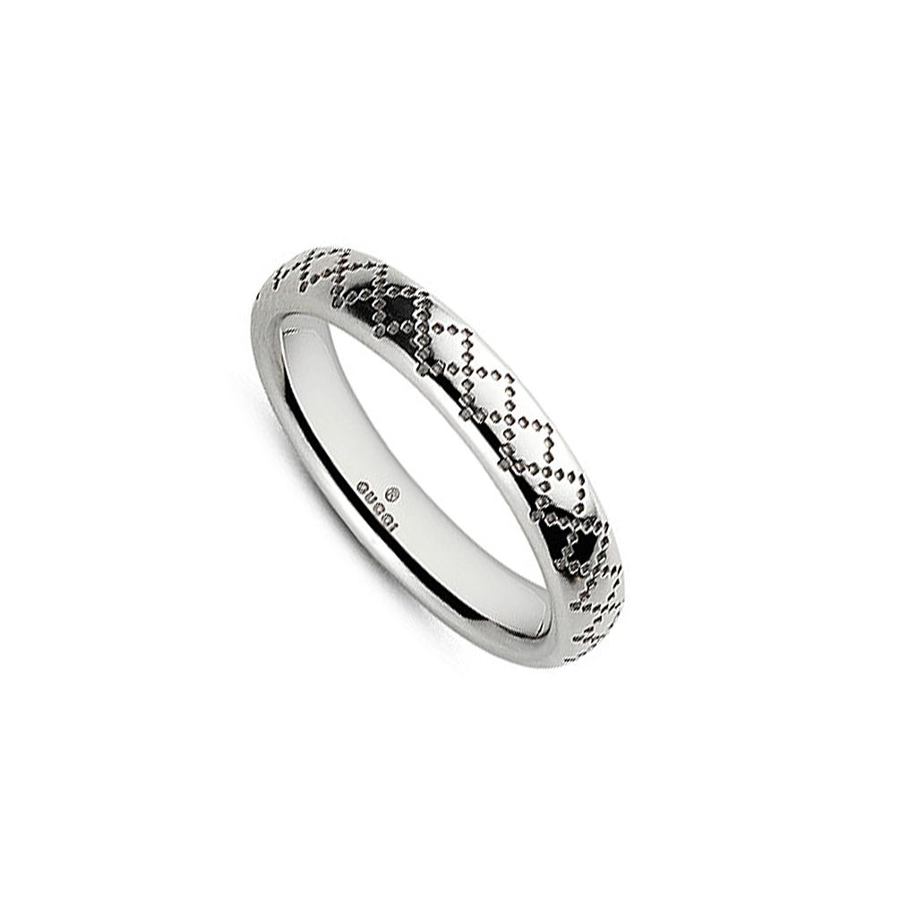 GUCCI DIAMANTISSIMA RING 0.0 18K WHITE GOLD 13