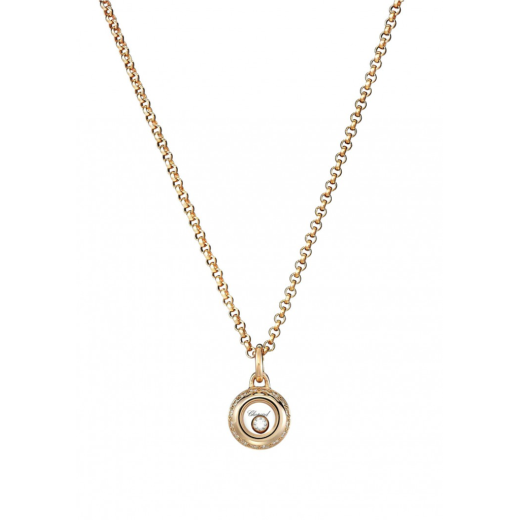 CHOPARD MISS HAPPY NECKLACE 6.6 18K ROSE GOLD