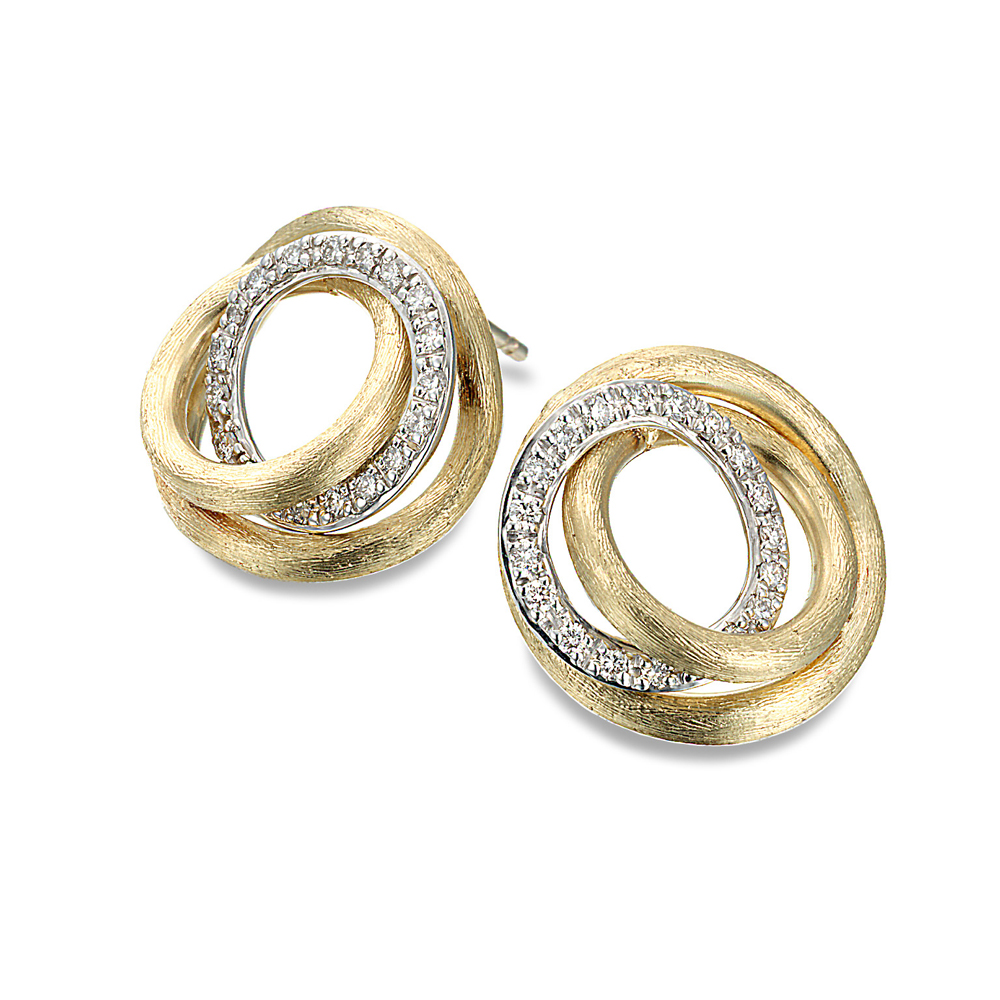 MARCO BICEGO JAIPUR LINK EARRINGS 4.7 18K YELLOW AND WHITE GOLD