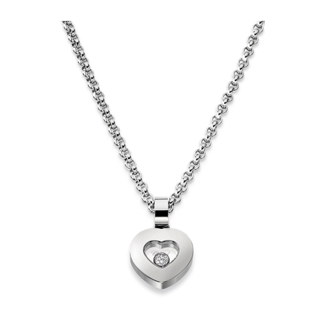 CHOPARD HAPPY DIAMONDS NECKLACE 8.1 18K WHITE GOLD