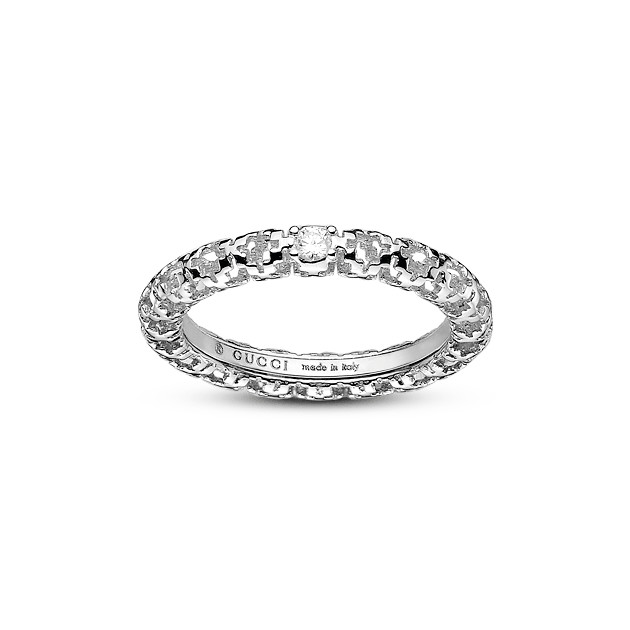 GUCCI DIAMANTISSIMA RING 2.2 18K WHITE GOLD 16