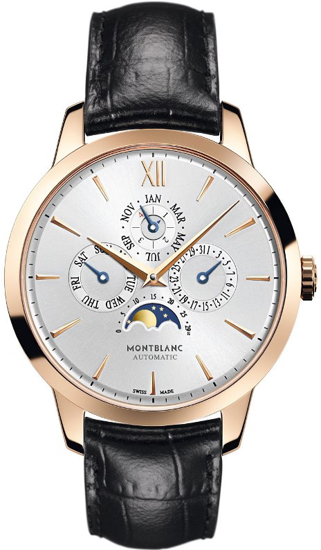 HERITAGE SPIRIT PERPETUAL CALENDAR AUTOMATIC 39MM ROSE GOLD SILVER ALLIGATOR