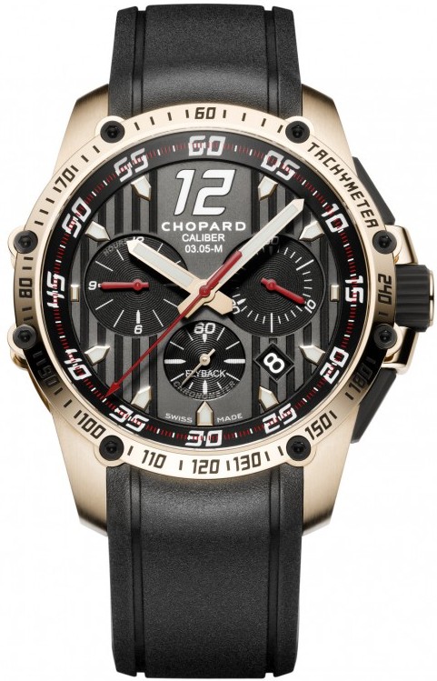 MILLE MIGLIA SUPERFAST CHRONO AUTOMATIC 45MM ROSE GOLD BLACK RUBBER