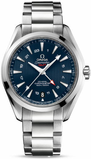 SEAMASTER AQUA TERRA 150M GMT CO AXIAL AUTOMATIC 43MM STEEL BLUE STEEL