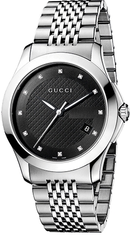 G TIMELESS QUARTZ MEDIANO QUARTZ 38MM STEEL BLACK STEEL