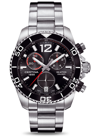 DS ACTION CHRONOGRAPH QUARTZ 42,5MM STEEL BLACK STEEL