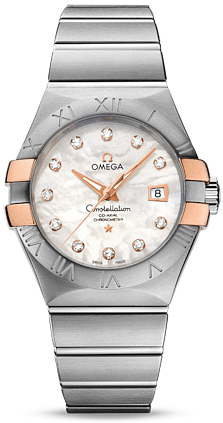 CONSTELLATION CO AXIAL 31MM AUTOMATIC 31MM STEEL & ROSE GOLD MOTHER OF PEARL STEEL