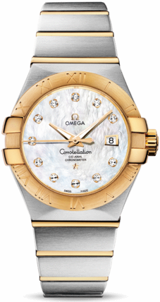CONSTELLATION CO AXIAL 31MM AUTOMATIC 31MM STEEL MOTHER OF PEARL STEEL & GOLD