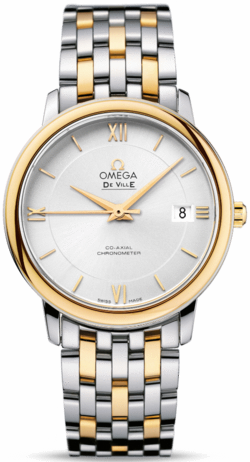 DE VILLE PRESTIGE CO AXIAL AUTOMATIC 36,8MM STEEL SILVER STEEL & GOLD