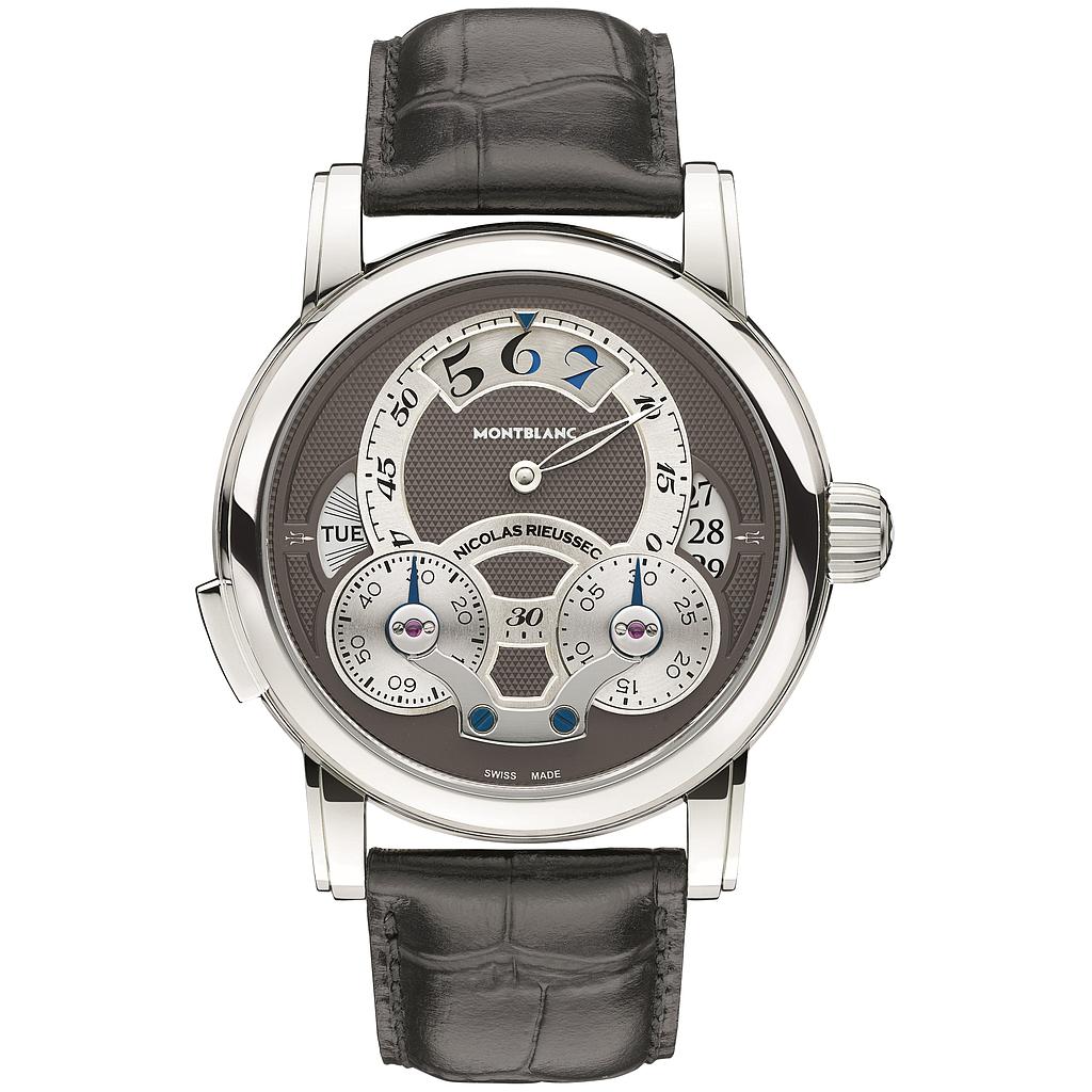 NICOLAS RIEUSSEC COLLECTION RISING HOURS AUTOMATIC 43MM STEEL GREY ALLIGATOR