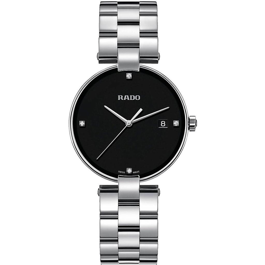 COUPOLE SILVER QUARTZ 36MM STEEL BLACK STEEL