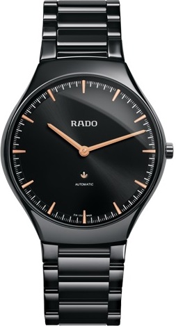 TRUE THINLINE BLACK AUTOMATIC 40MM STEEL & CERAMIC BLACK STEEL & CERAMIC