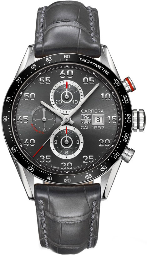 CARRERA CALIBRE 1887 CHRONOGRAPH AUTOMATIC 43MM STEEL GREY ALLIGATOR