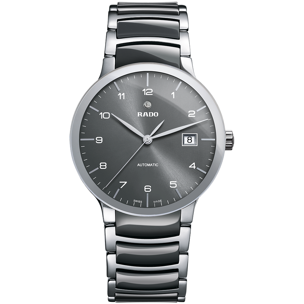 CENTRIX BLACK/SILVER AUTOMATIC 38MM STEEL BLACK STEEL & CERAMIC
