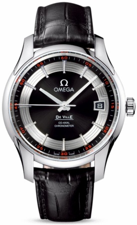 DE VILLE HOUR VISION CO AXIAL AUTOMATIC 41MM STEEL BLACK ALLIGATOR