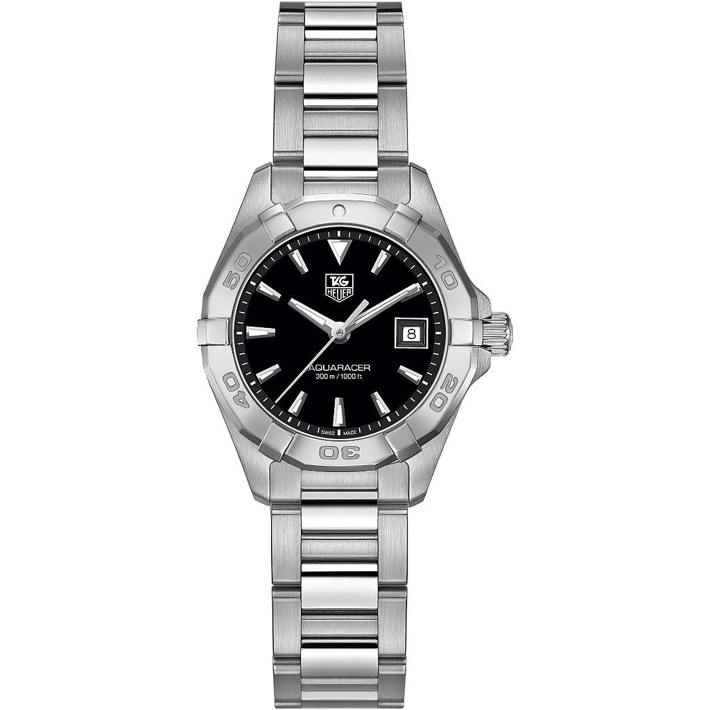 AQUARACER 300M QUARTZ QUARTZ 27MM STEEL BLACK STEEL