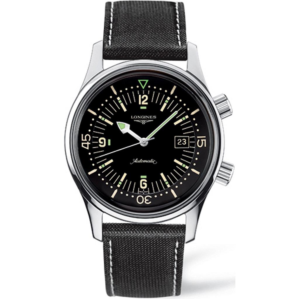 HERITAGE LEGEND DIVER AUTOMATIC 42MM STEEL BLACK TEXTILE