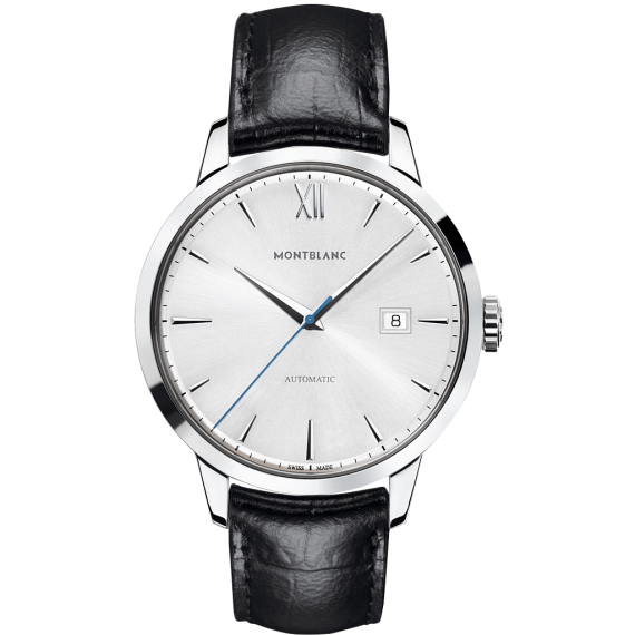 HERITAGE SPIRIT DATE AUTOMATIC 39MM STEEL SILVER ALLIGATOR