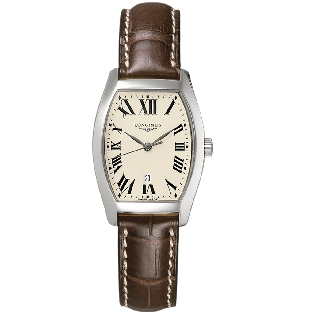 EVIDENZA CUARZO 26MM ACERO BEIGE COCODRILO