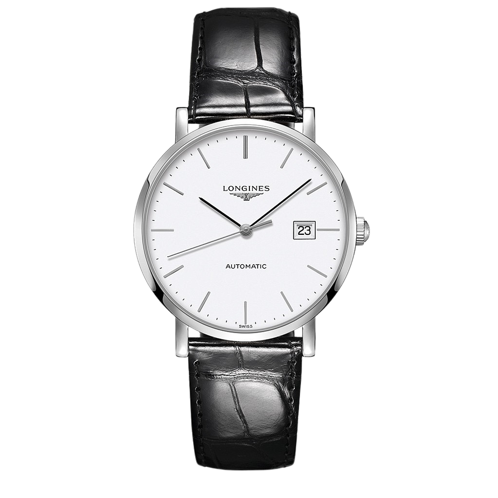 ELEGANT AUTOMATIC 39MM STEEL WHITE ALLIGATOR