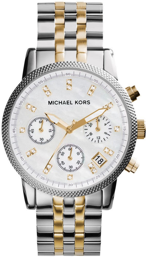RITZ CHRONOGRAPH QUARTZ 36MM STEEL MOTHER OF PEARL STEEL & PVD