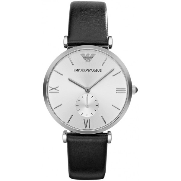 GIANNI T BAR QUARTZ 40MM STEEL WHITE LEATHER