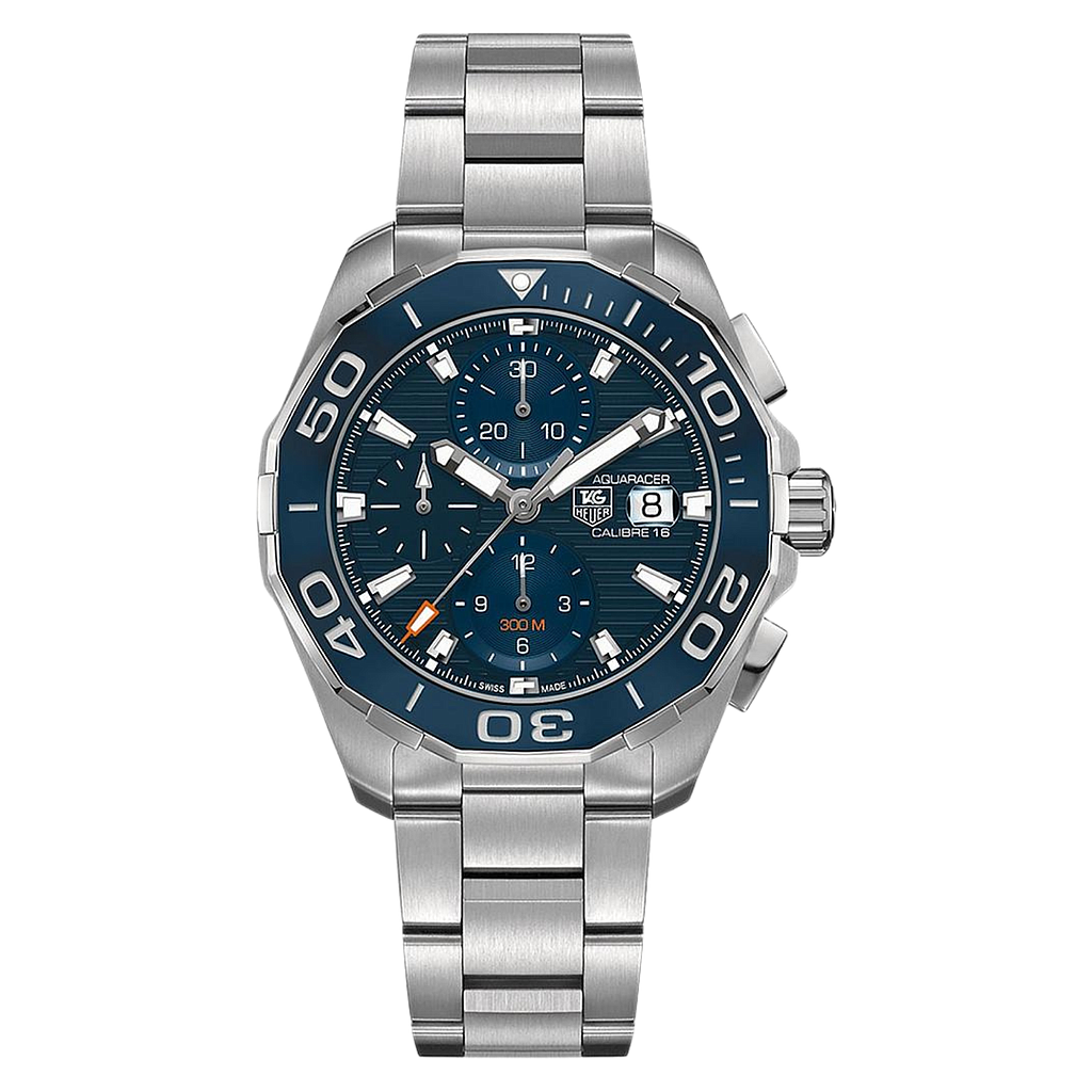 AQUARACER 300M CALIBRE 16 CHRONOGRAPH AUTOMATIC 43MM STEEL BLUE STEEL