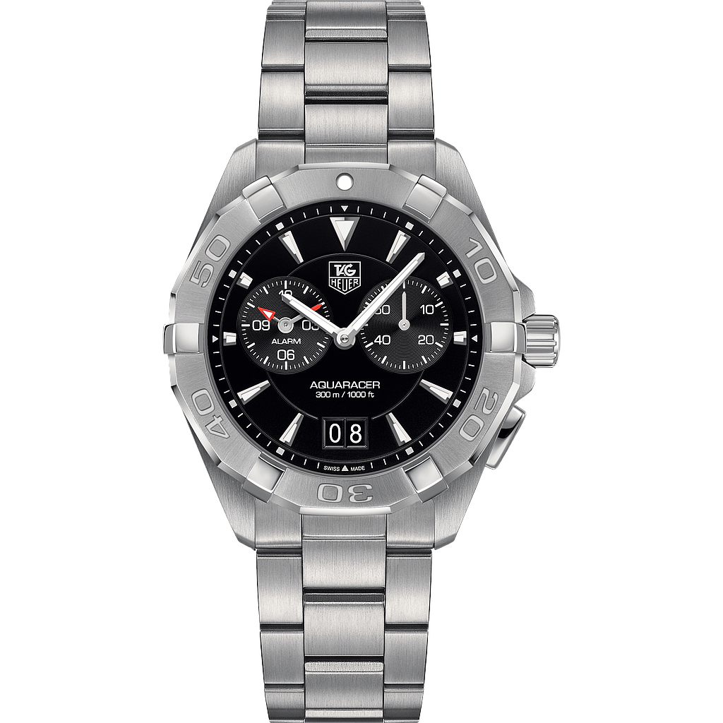 AQUARACER 300M ALARM QUARTZ 40,5MM STEEL BLACK STEEL