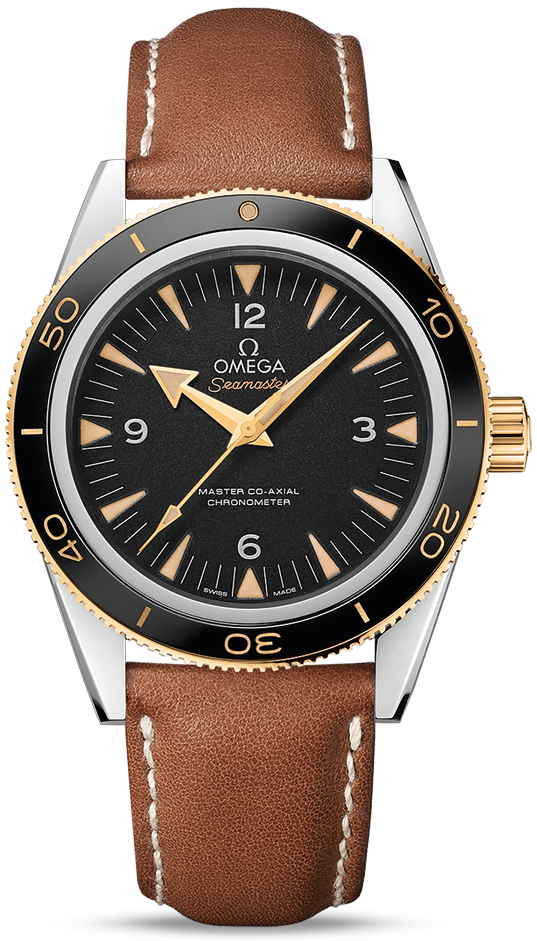 SEAMASTER 300 MASTER CO AXIAL AUTOMATIC 41MM STEEL BLACK LEATHER