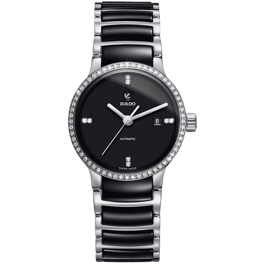 CENTRIX BLACK/SILVER AUTOMATIC 28MM STEEL & CERAMIC BLACK STEEL & CERAMIC