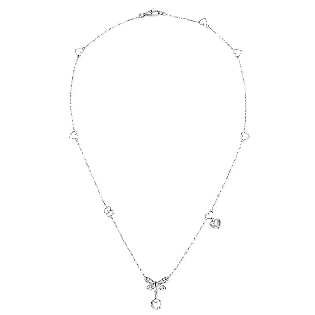 GUCCI FLORA NECKLACE 4.9 18K WHITE GOLD 45CM