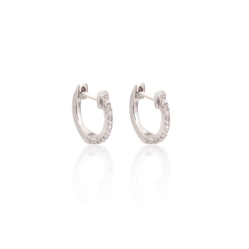 GOLD & ROSES SHEWEL EARRINGS 2.02 18K WHITE GOLD XS