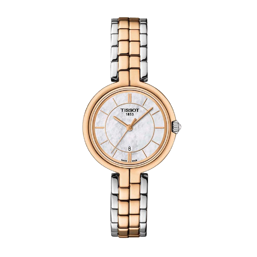 T-LADY FLAMINGO QUARTZ 26MM STEEL MOTHER OF PEARL STEEL