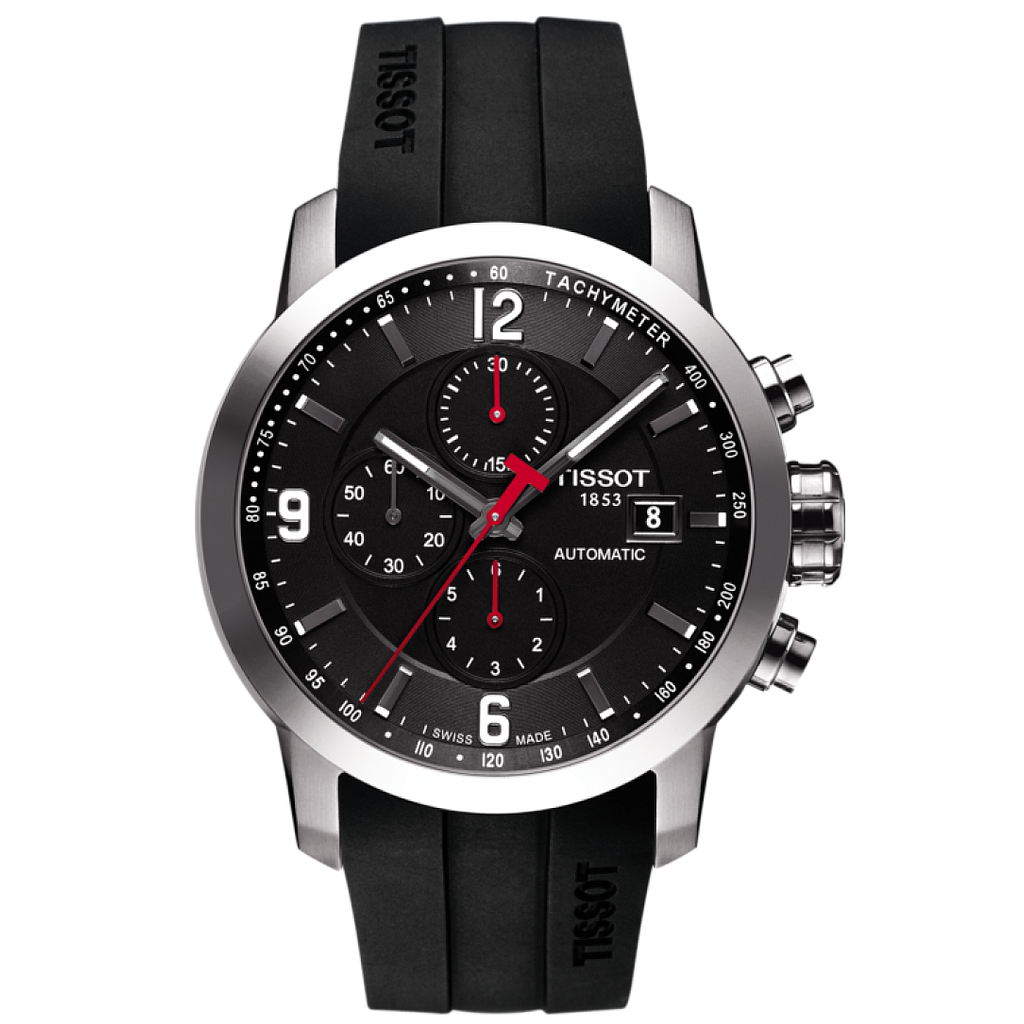 T-SPORT PRC 200 AUTOMATIC 44MM STEEL BLACK RUBBER