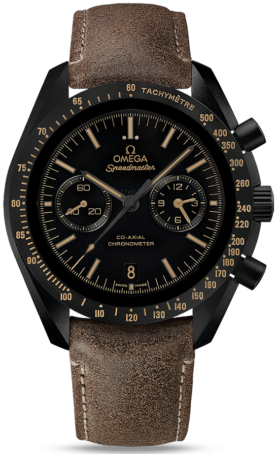 SPEEDMASTER MOONWATCH CO AXIAL CHRONOGRAPH AUTOMÁTICO 44,25MM CERÁMICA NEGRO CUERO