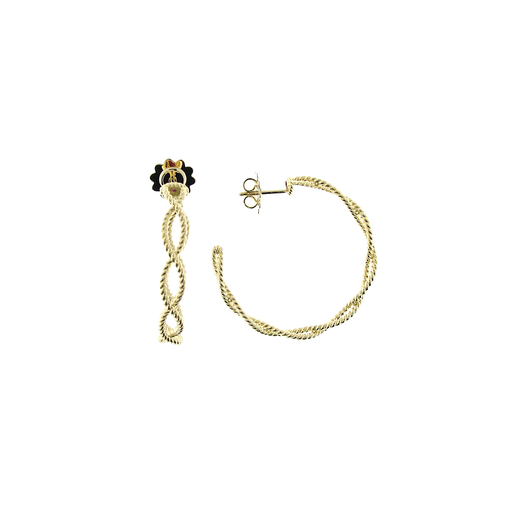 ROBERTO COIN NEW BAROCCO EARRINGS 8.77 18K YELLOW GOLD