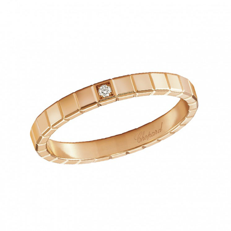 CHOPARD ICE CUBE RING 2.67 18K ROSE GOLD 52