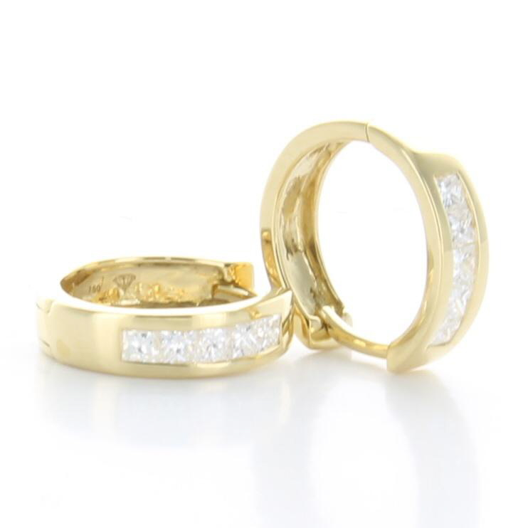 GENEVE EARRINGS HOOP 2.43 18K YELLOW GOLD