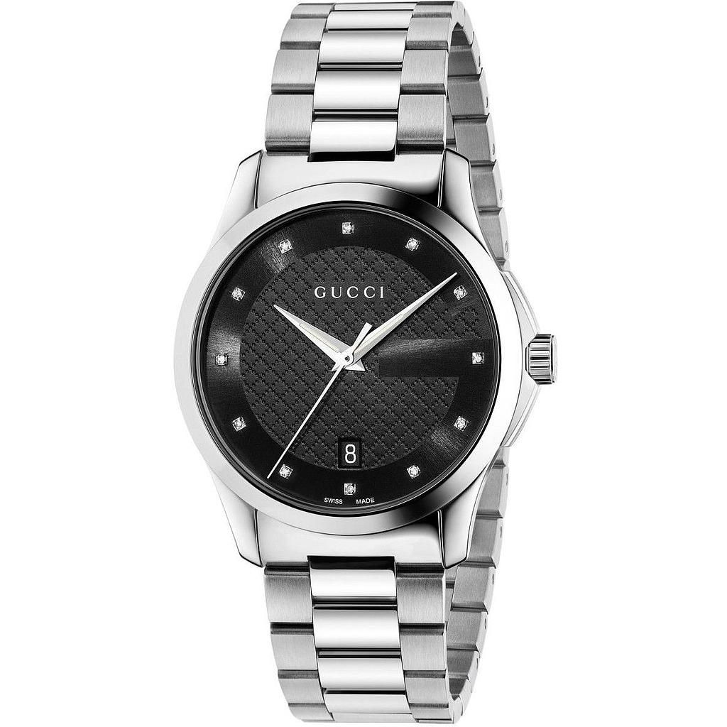G TIMELESS QUARTZ MEDIUM QUARTZ 38MM STEEL BLACK STEEL