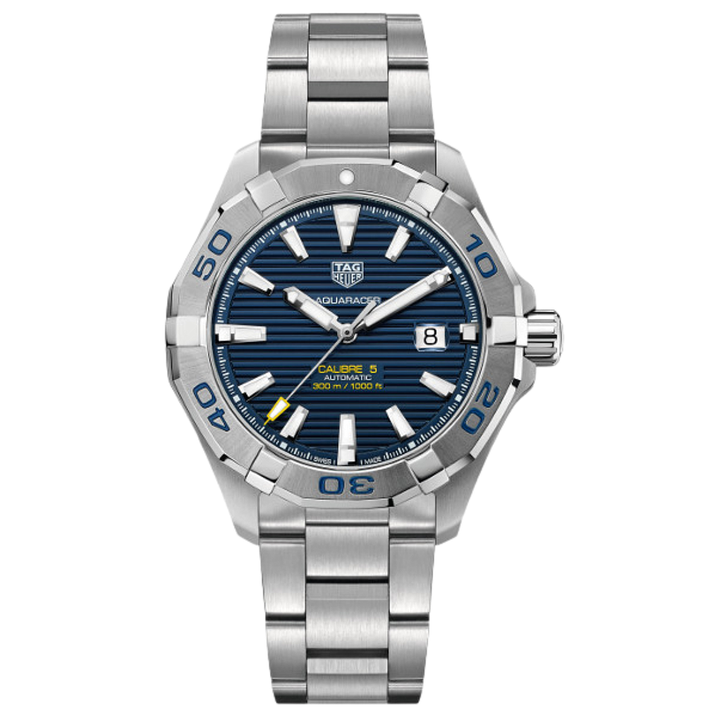 AQUARACER 300M CALIBRE 5 AUTOMATIC 43MM STEEL BLUE STEEL